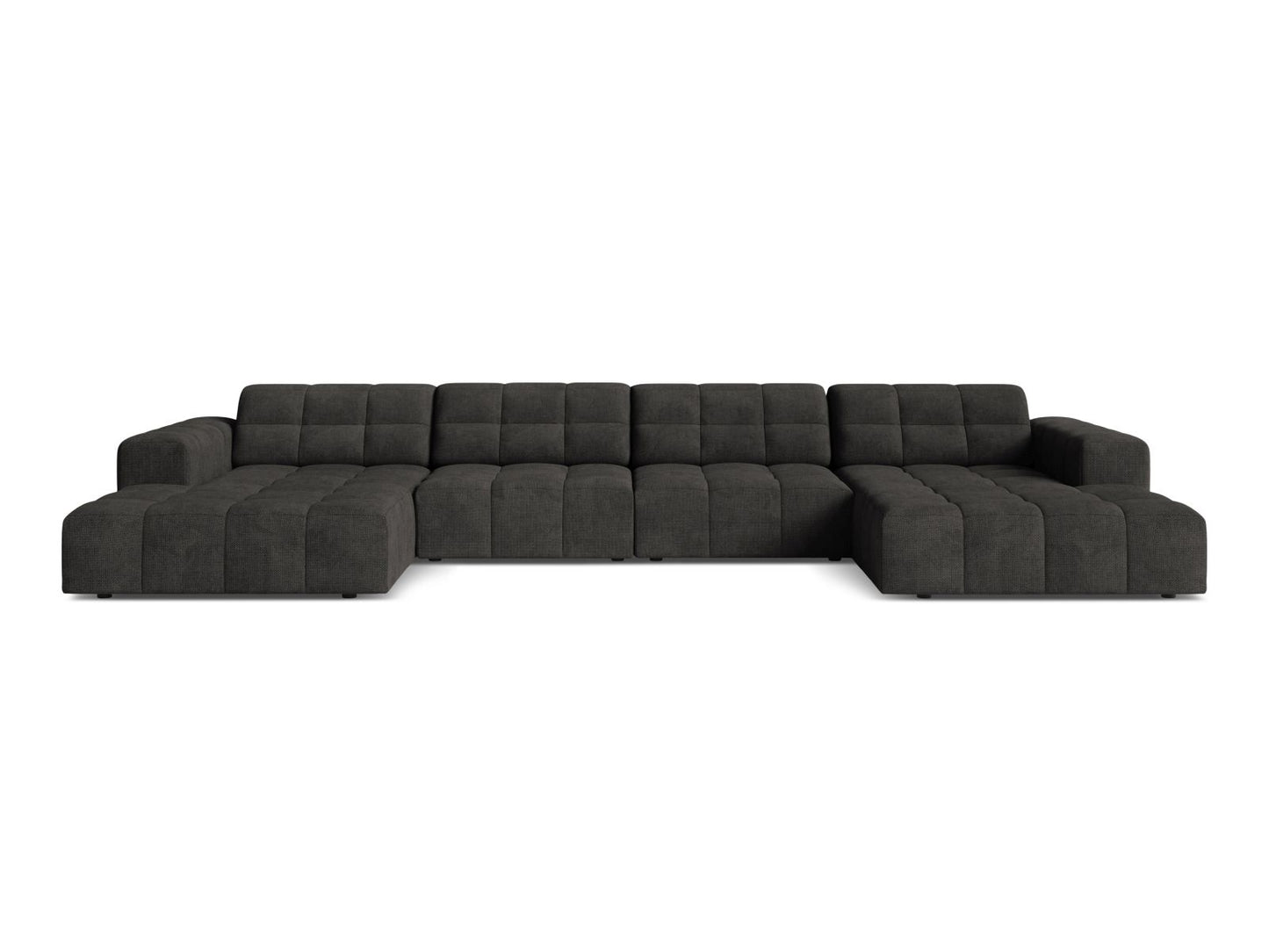 Chicago Panoramic Sofa, 6 Seats, 375x167 cm — Dark Grey