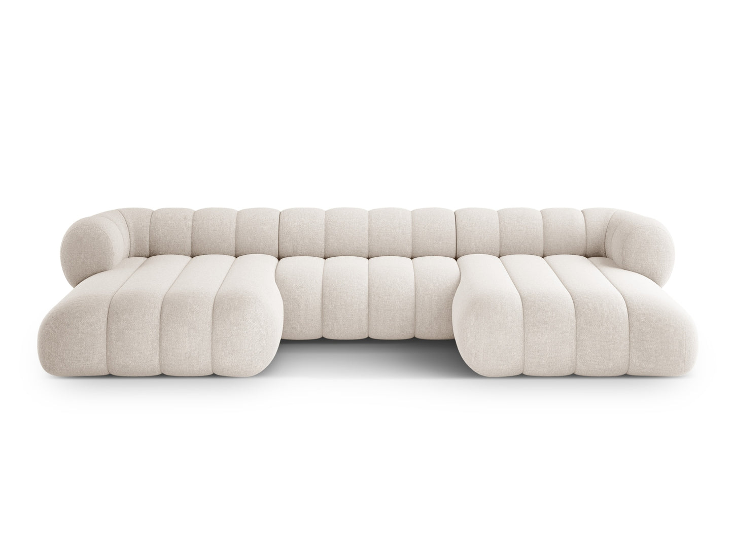 Koge Panoramic Sofa, 6 Seats, 348x165 cm — Light Beige