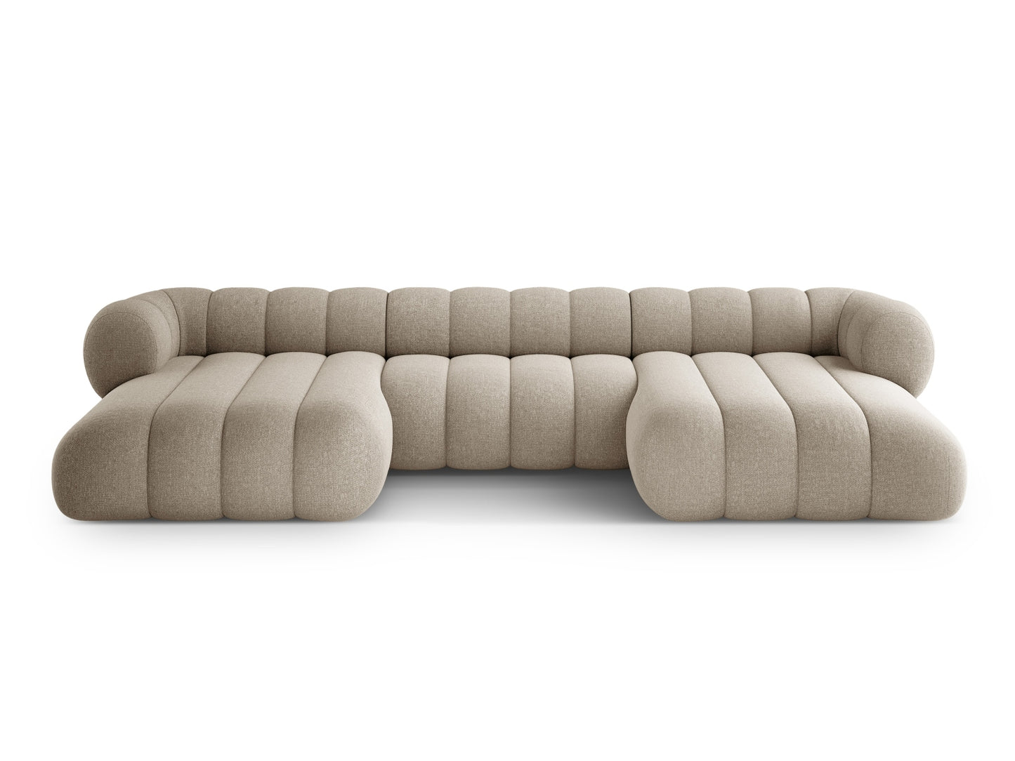 Koge Panoramic Sofa, 6 Seats, 348x165 cm — Dark Beige