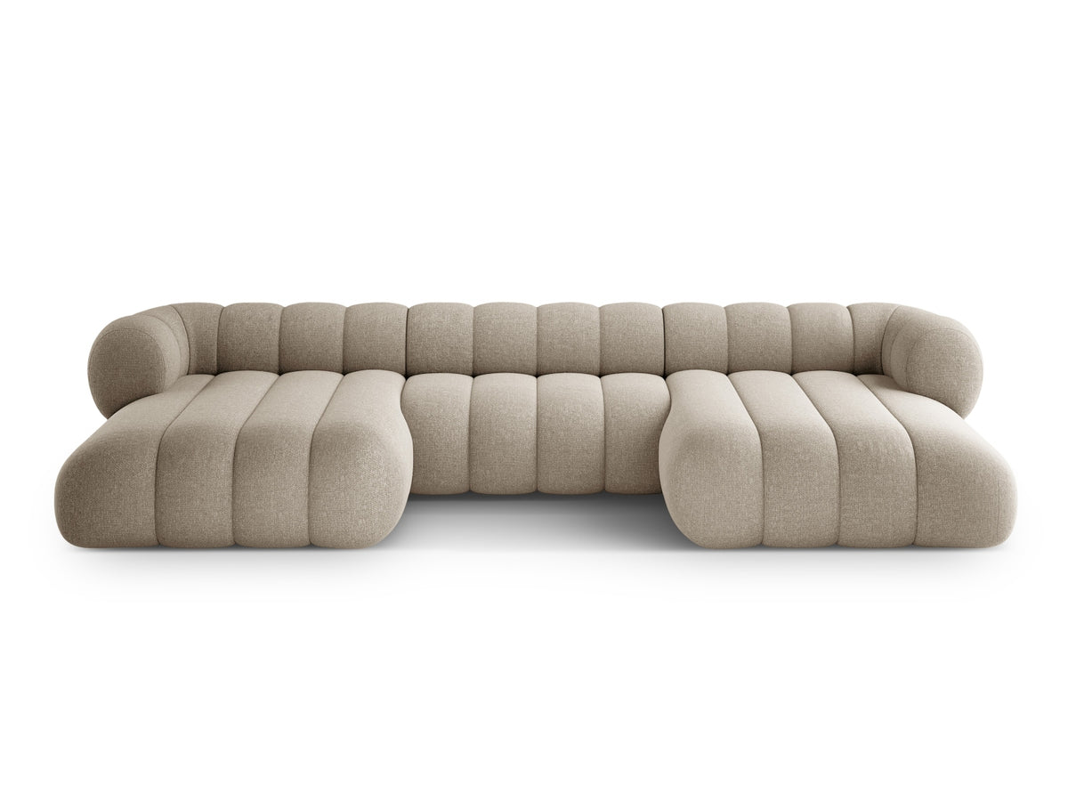 Koge Panoramic Sofa, 6 Seats, 348x165 cm — Dark Beige