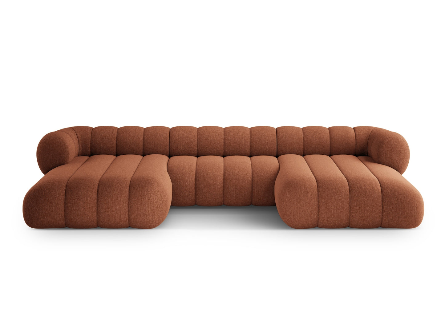 Koge Panoramic Sofa, 6 Seats, 348x165 cm — Brick