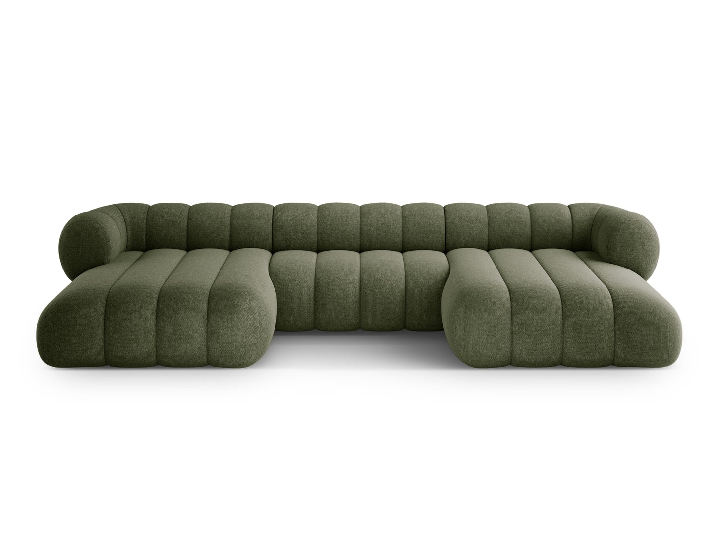 Koge Panoramic Sofa, 6 Seats, 348x165 cm — Green