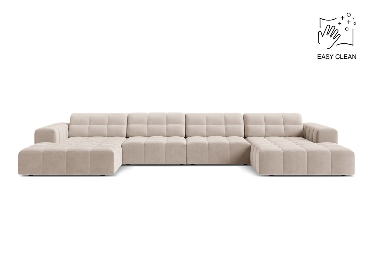 Chicago Panoramic Sofa, 6 Seats, 375x167 cm — Light Beige