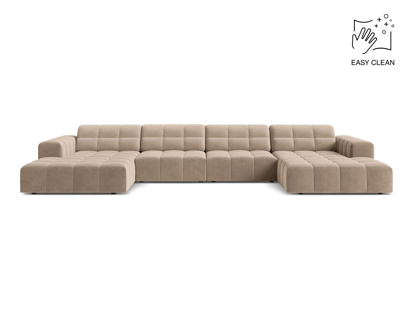 Chicago Panoramic Sofa, 6 Seats, 375x167 cm — Beige