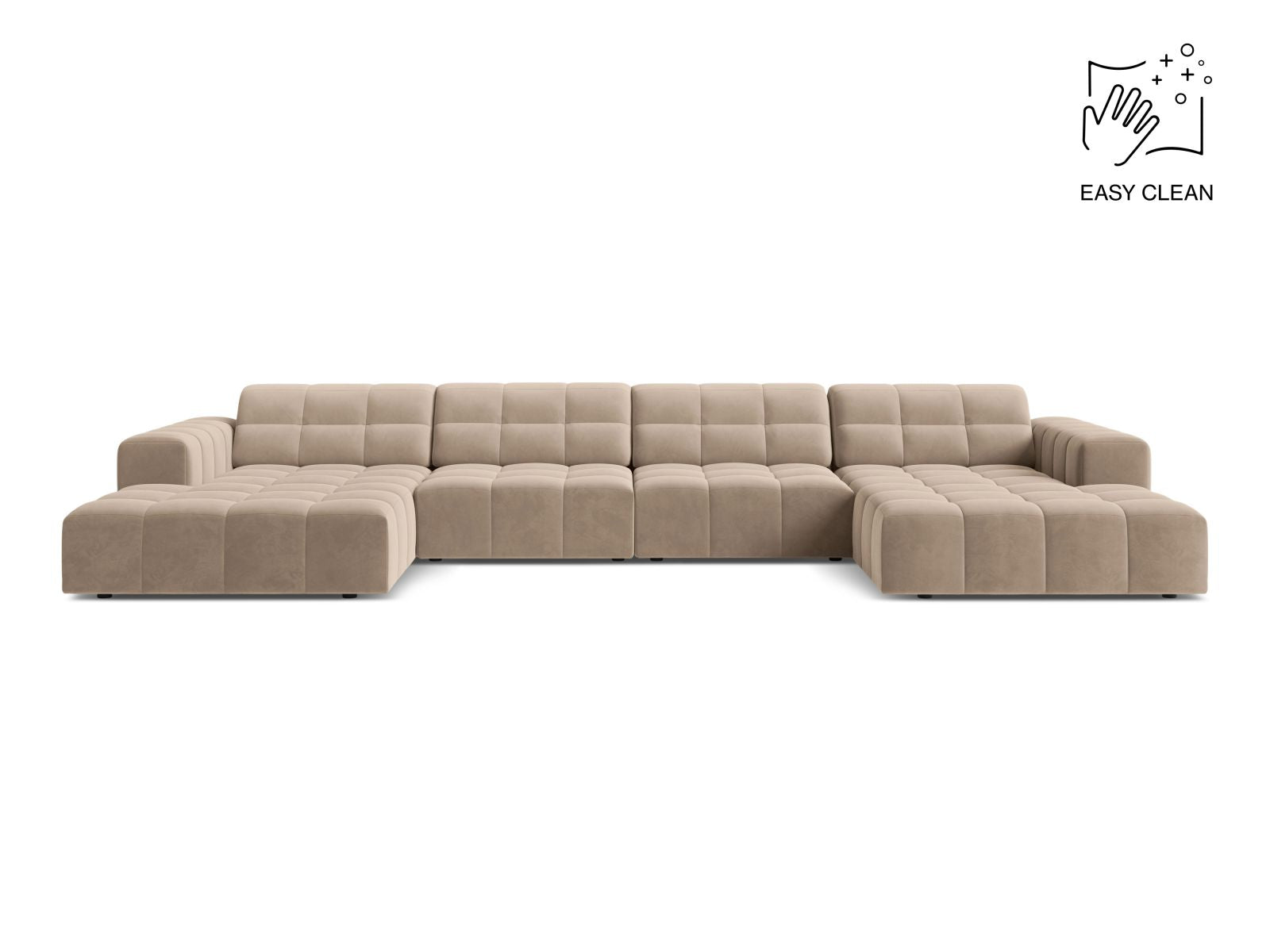 Chicago Panoramic Sofa, 6 Seats, 375x167 cm — Beige