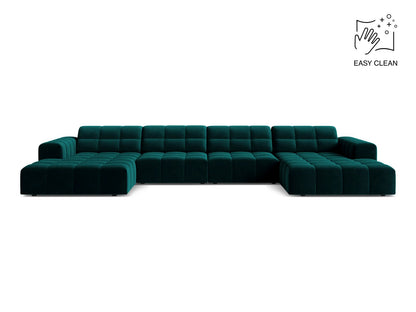 Chicago Panoramic Sofa, 6 Seats, 375x167 cm — Deep Petrol