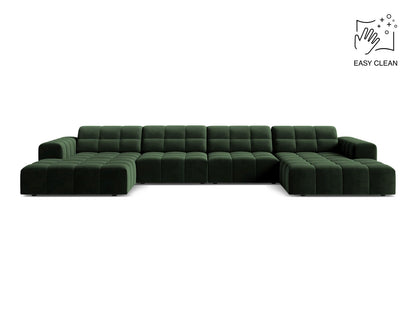 Chicago Panoramic Sofa, 6 Seats, 375x167 cm — Bottle Green