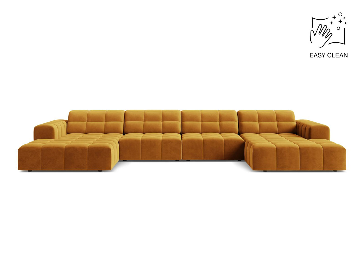 Chicago Panoramic Sofa, 6 Seats, 375x167 cm — Yellow