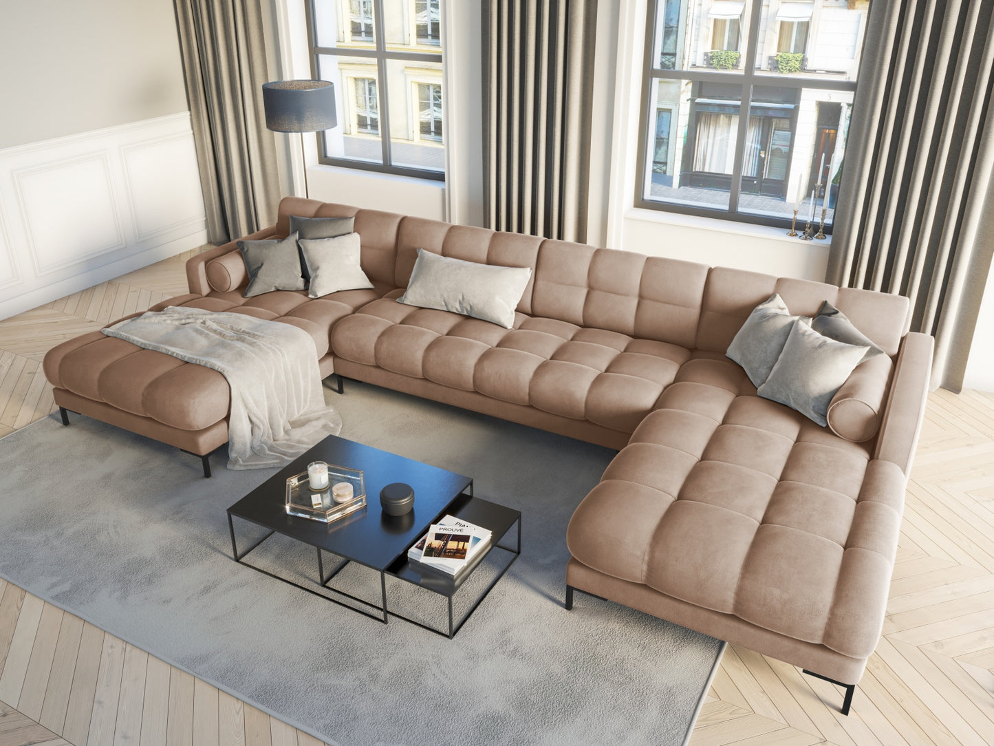 Bali Panoramic Sofa, 7 Seats, 383x185 cm