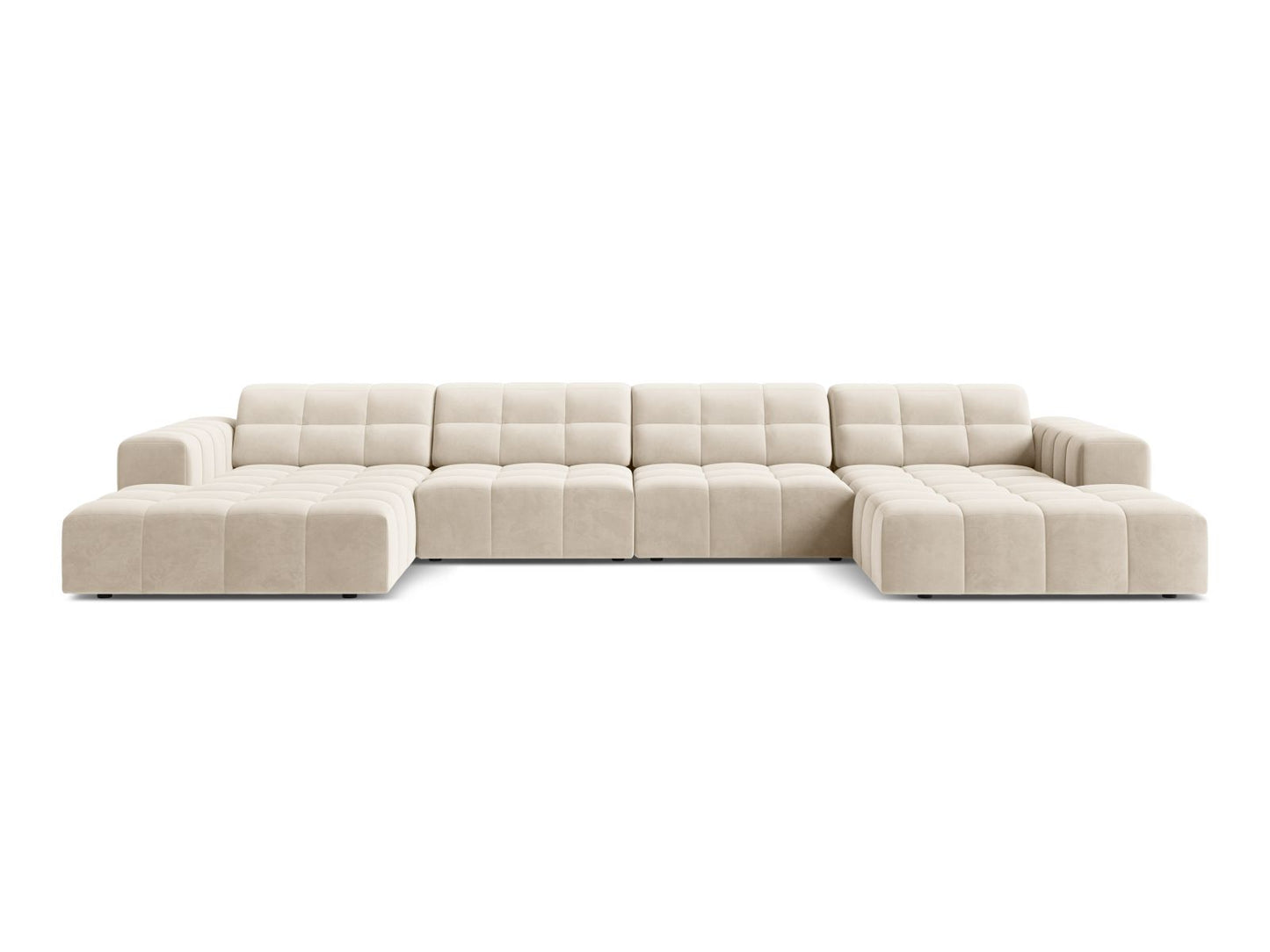 Chicago Panoramic Sofa, 6 Seats, 375x167 cm — Light Beige