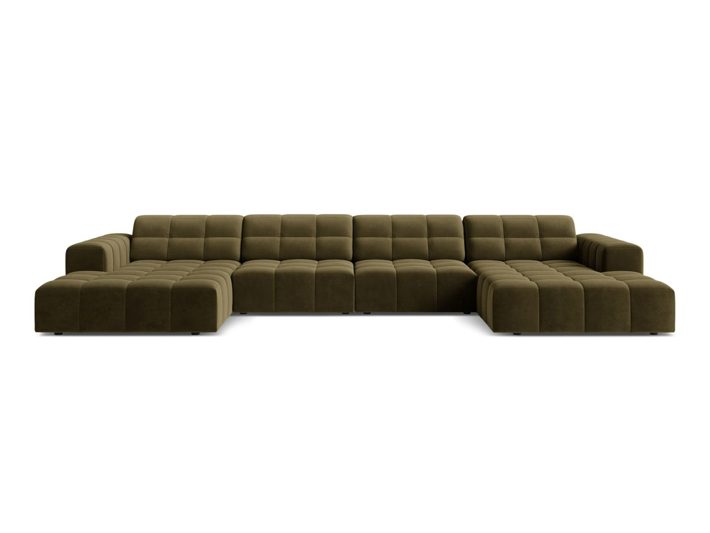 Chicago Panoramic Sofa, 6 Seats, 375x167 cm — Green