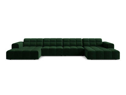 Chicago Panoramic Sofa, 6 Seats, 375x167 cm — Bottle Green
