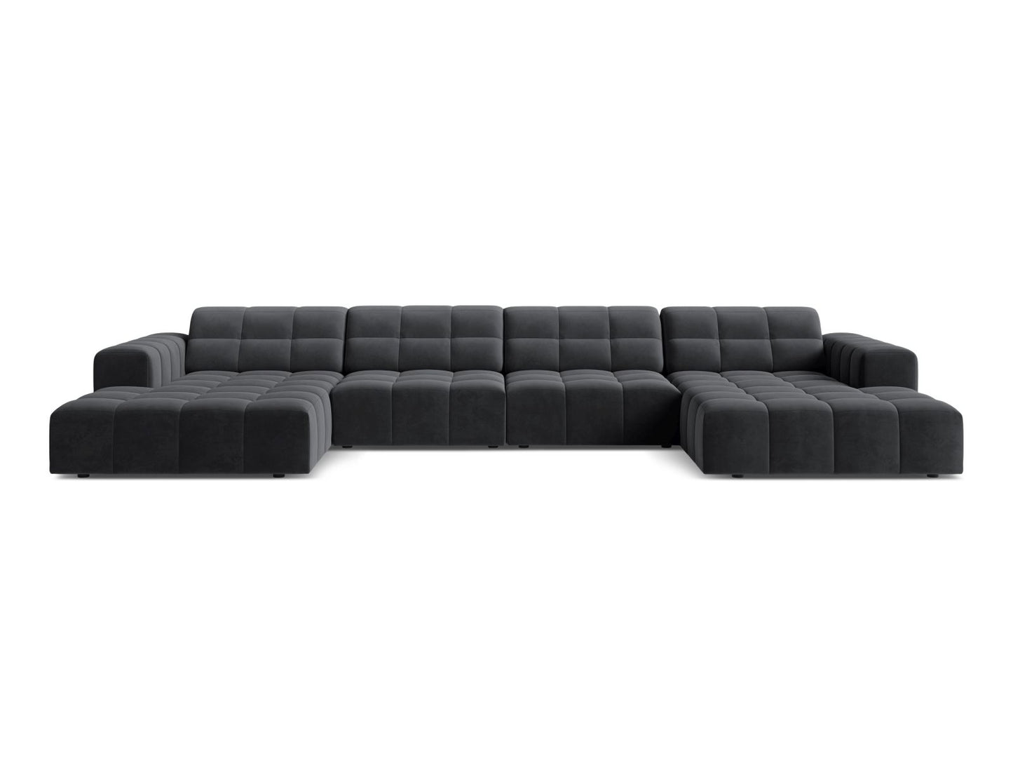 Chicago Panoramic Sofa, 6 Seats, 375x167 cm — Grey