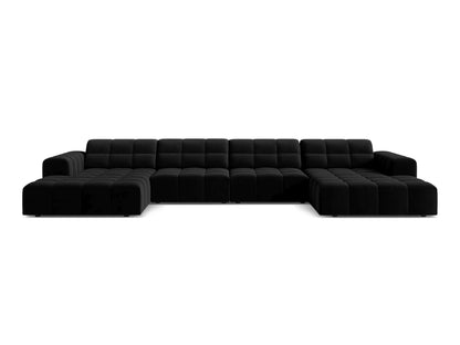 Chicago Panoramic Sofa, 6 Seats, 375x167 cm — Black