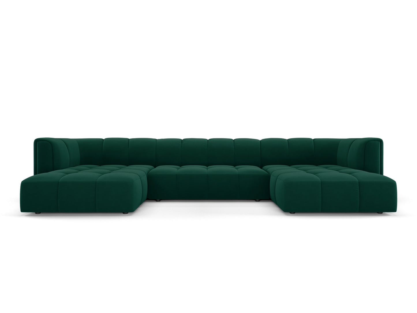 Moritz Panoramic Sofa, 5 Seats, 346x160 cm — Bottle Green