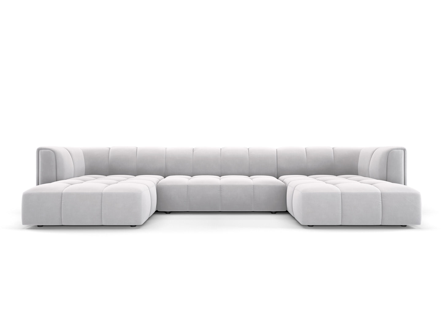 Moritz Panoramic Sofa, 5 Seats, 346x160 cm — Silver