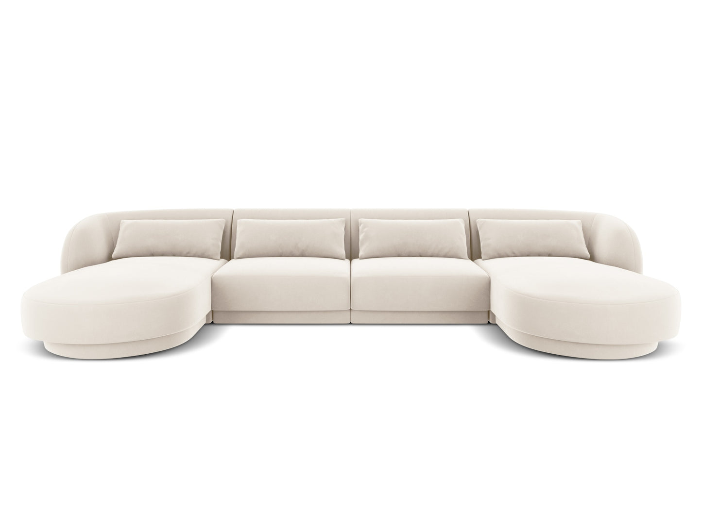 Tulum Panoramic Sofa, 5 Seats, 330x156 cm — Light Beige