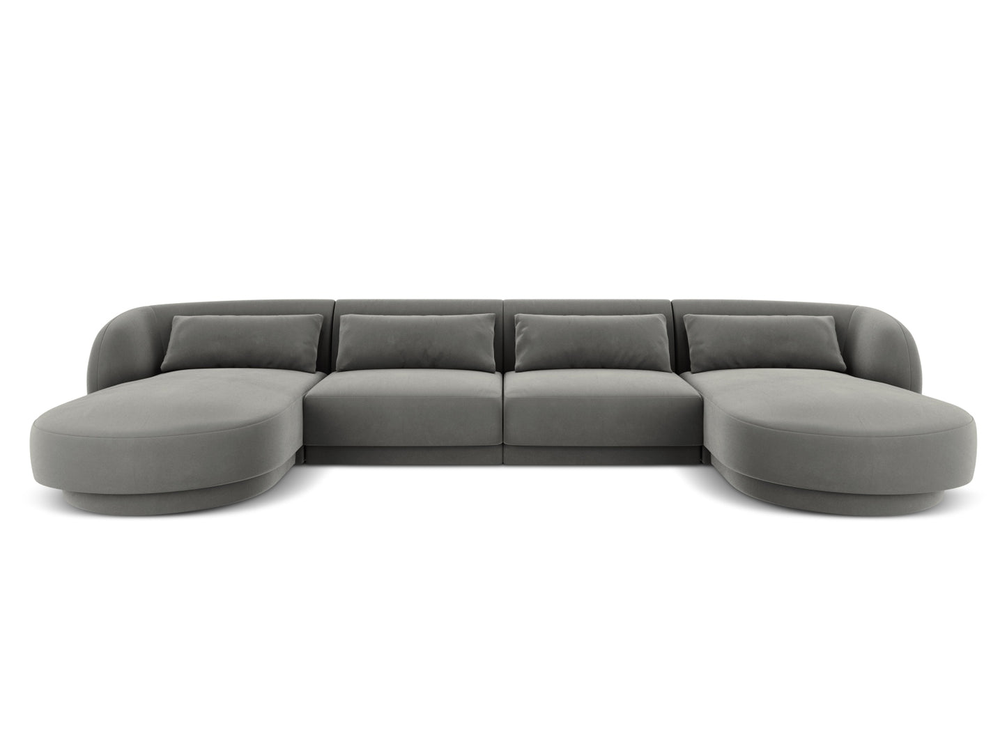 Tulum Panoramic Sofa, 5 Seats, 330x156 cm — Light Grey