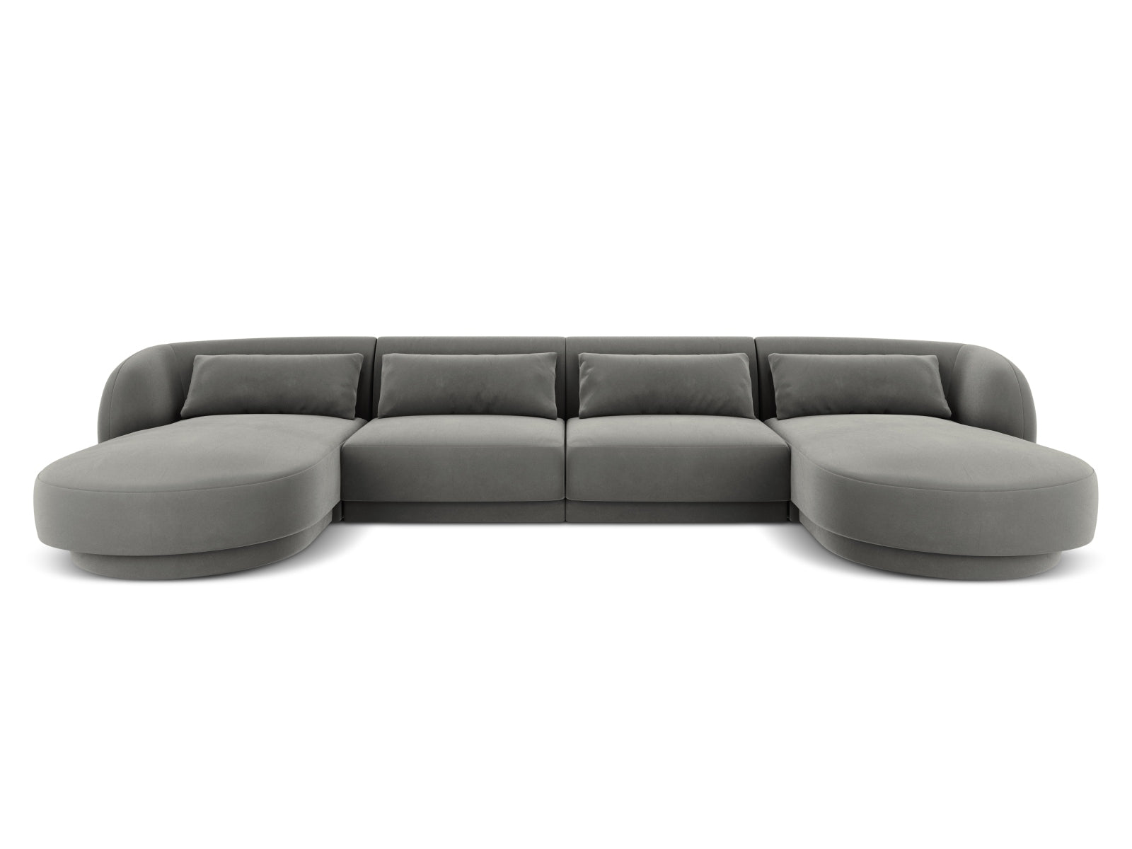 Tulum Panoramic Sofa, 5 Seats, 330x156 cm — Light Grey