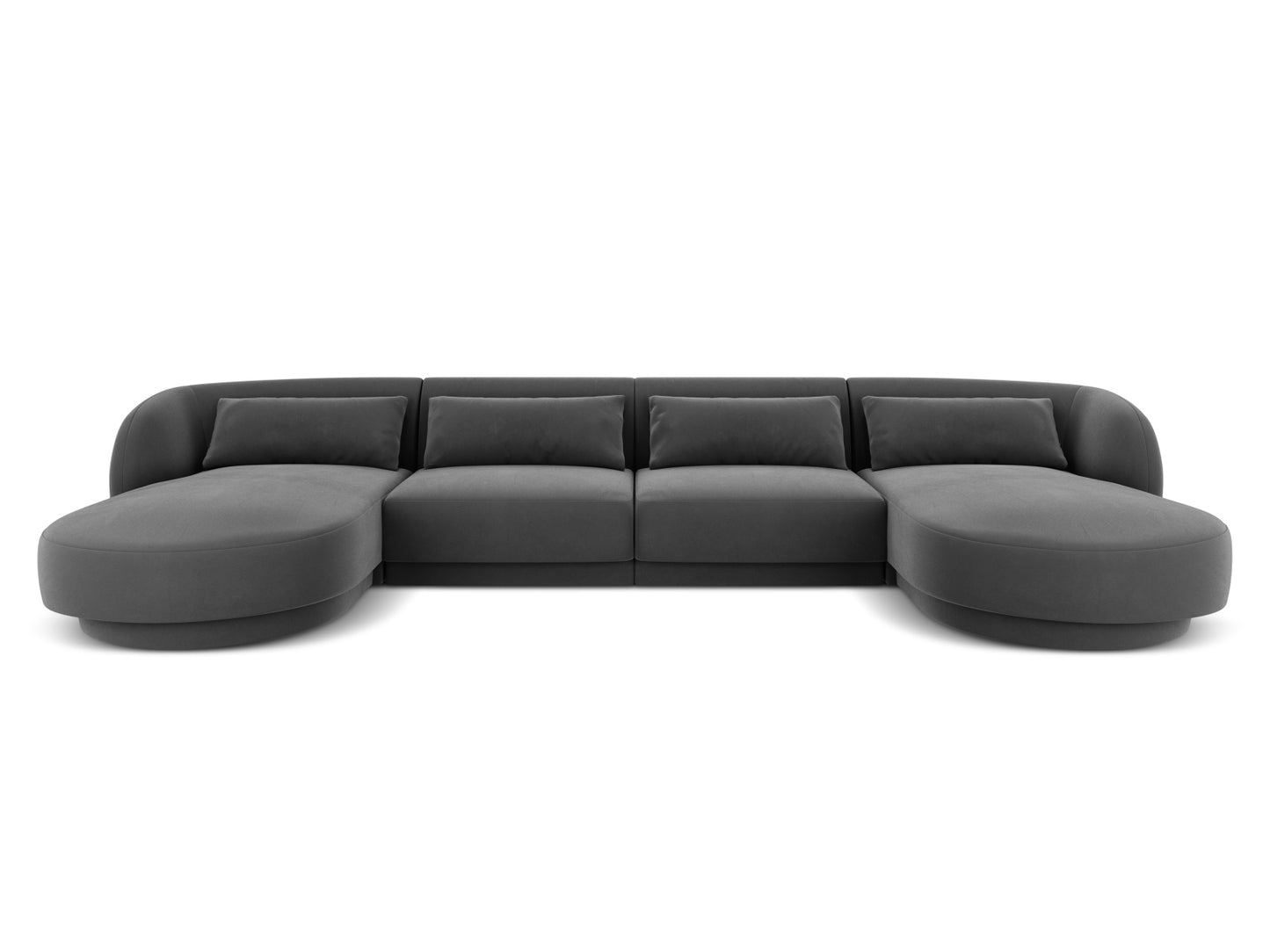 Tulum Panoramic Sofa, 5 Seats, 330x156 cm — Grey