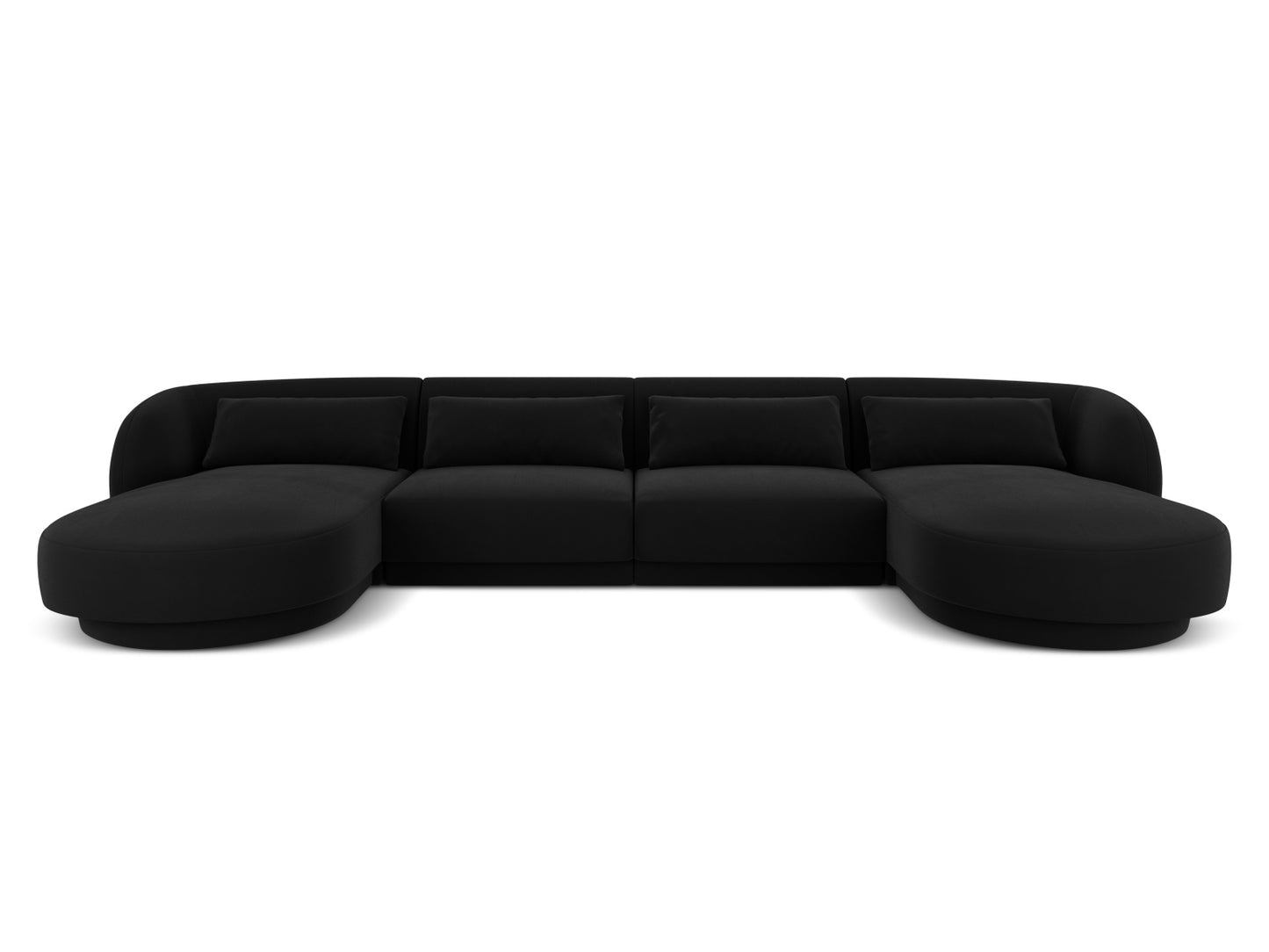 Tulum Panoramic Sofa, 5 Seats, 330x156 cm — Black