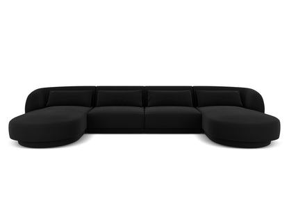 Tulum Panoramic Sofa, 5 Seats, 330x156 cm — Black