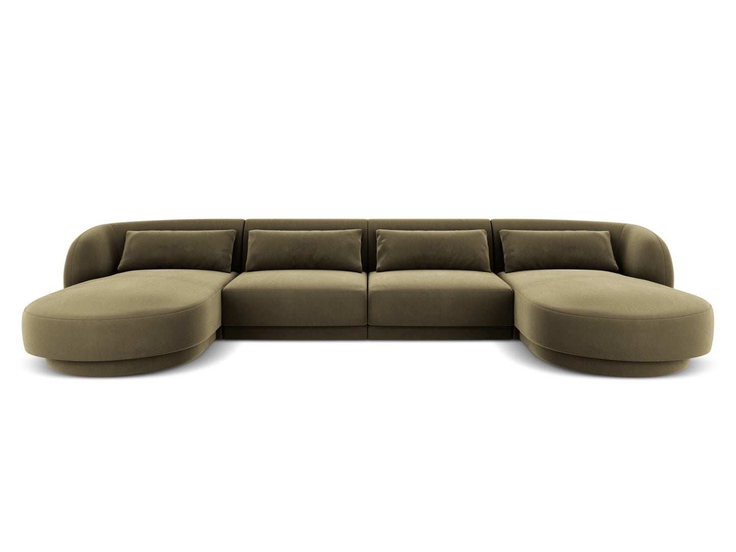 Tulum Panoramic Sofa, 5 Seats, 330x156 cm — Green