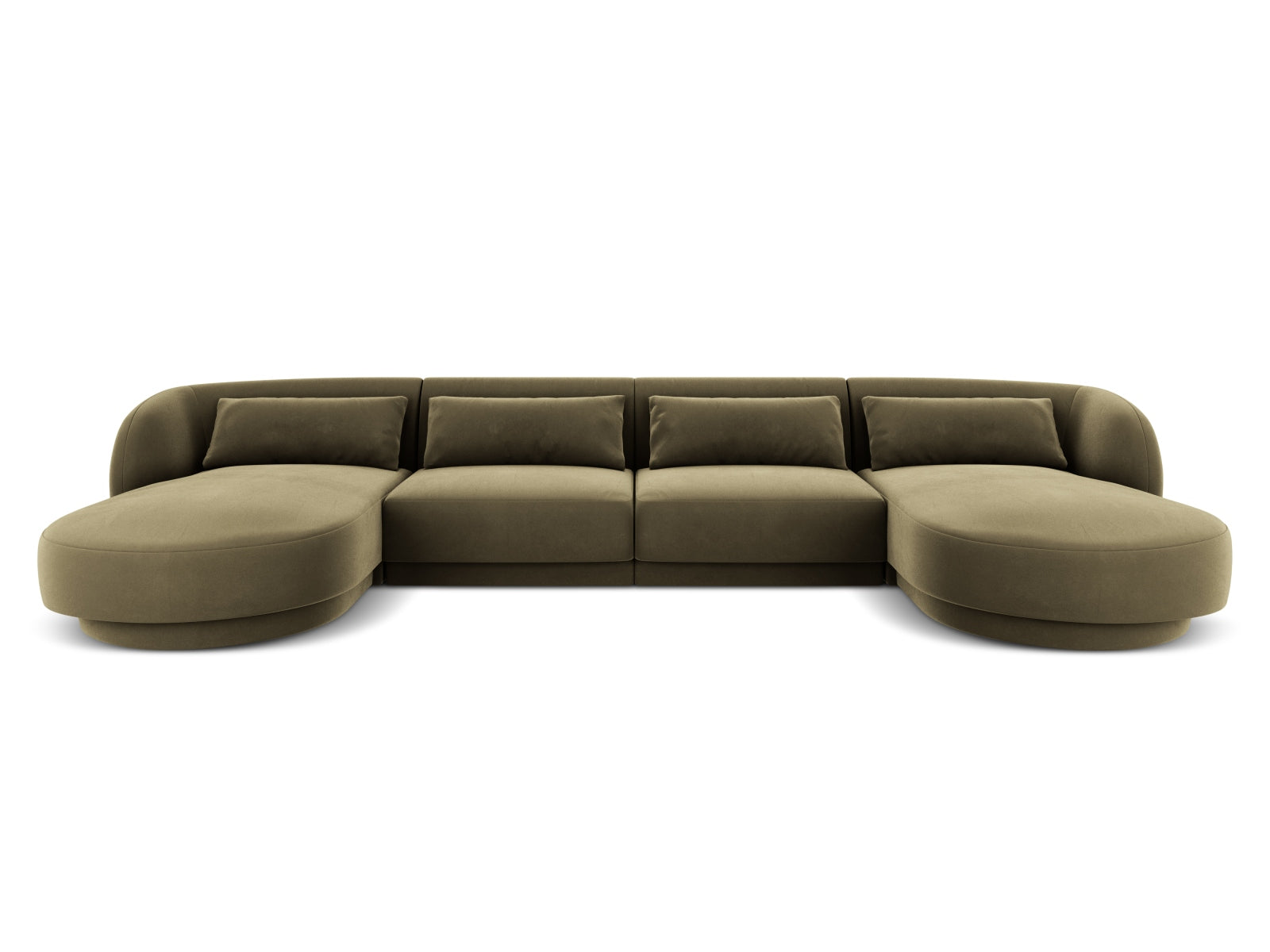 Tulum Panoramic Sofa, 5 Seats, 330x156 cm — Green