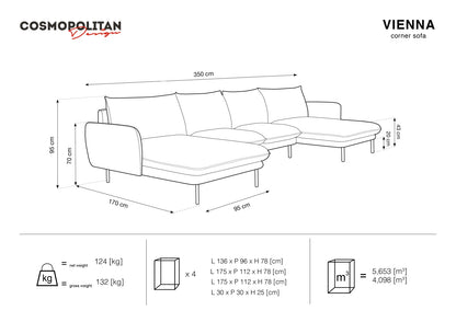Vienna Panoramic Sofa, 6 Seats, 350x170 cm