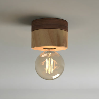 ALMUT 0239 Scandinavian Wood Ceiling Light Pine