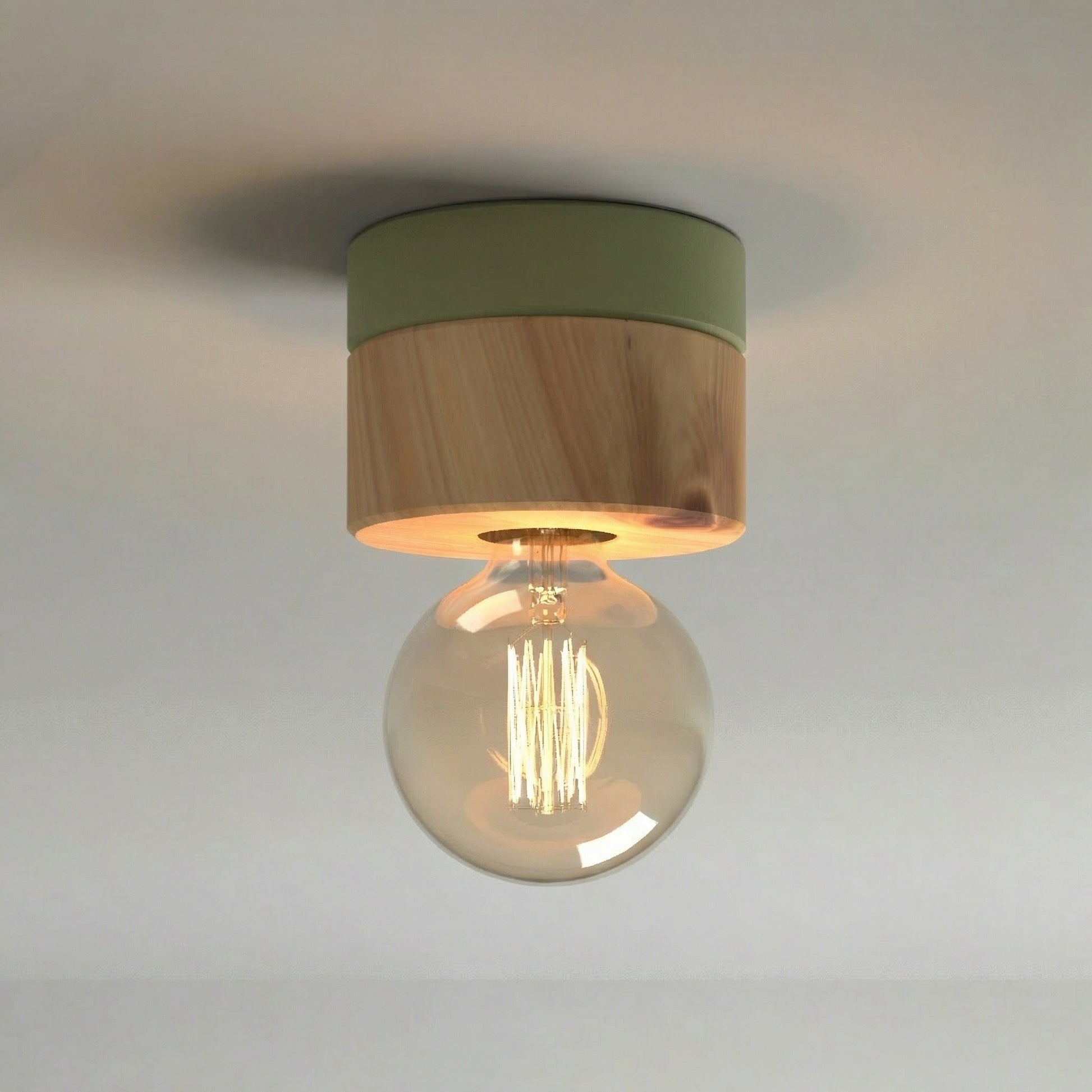 ALMUT 0239 Scandinavian Wood Ceiling Light Oak