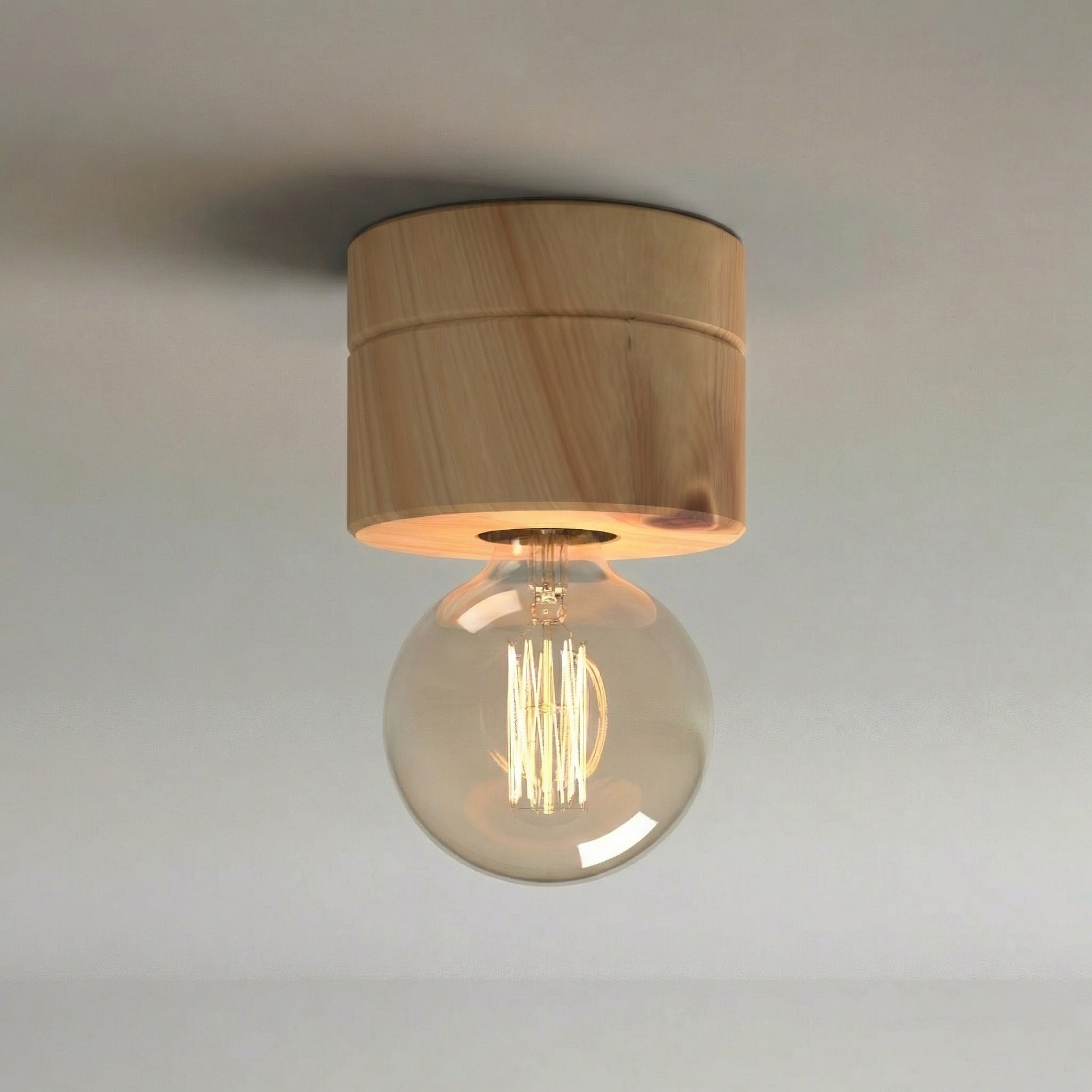 ALMUT 0239 Scandinavian Wood Ceiling Light Oak