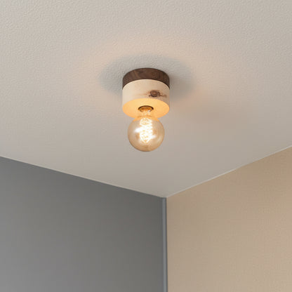 ALMUT 0239 Scandinavian Wood Ceiling Light Pine