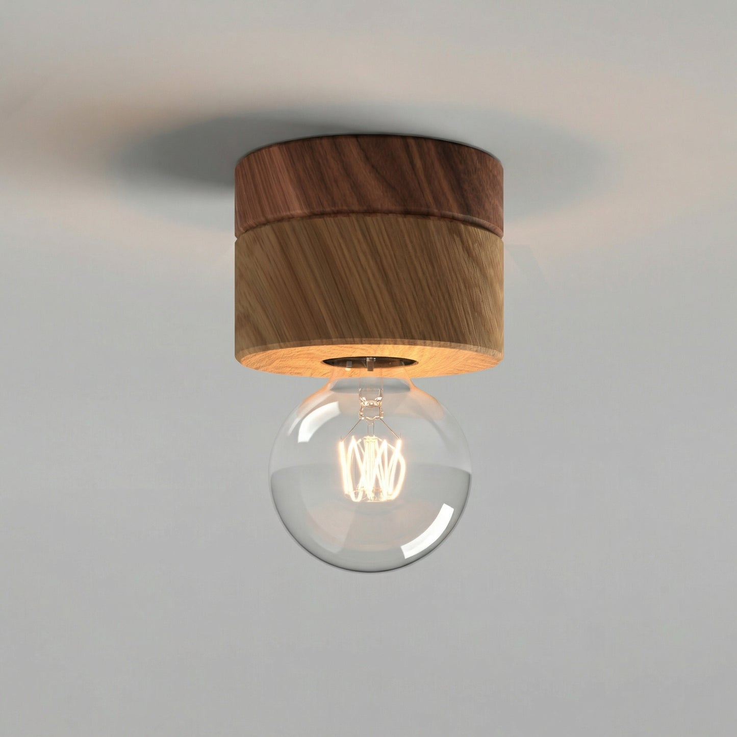 ALMUT 0239 Scandinavian Wood Ceiling Light Pine