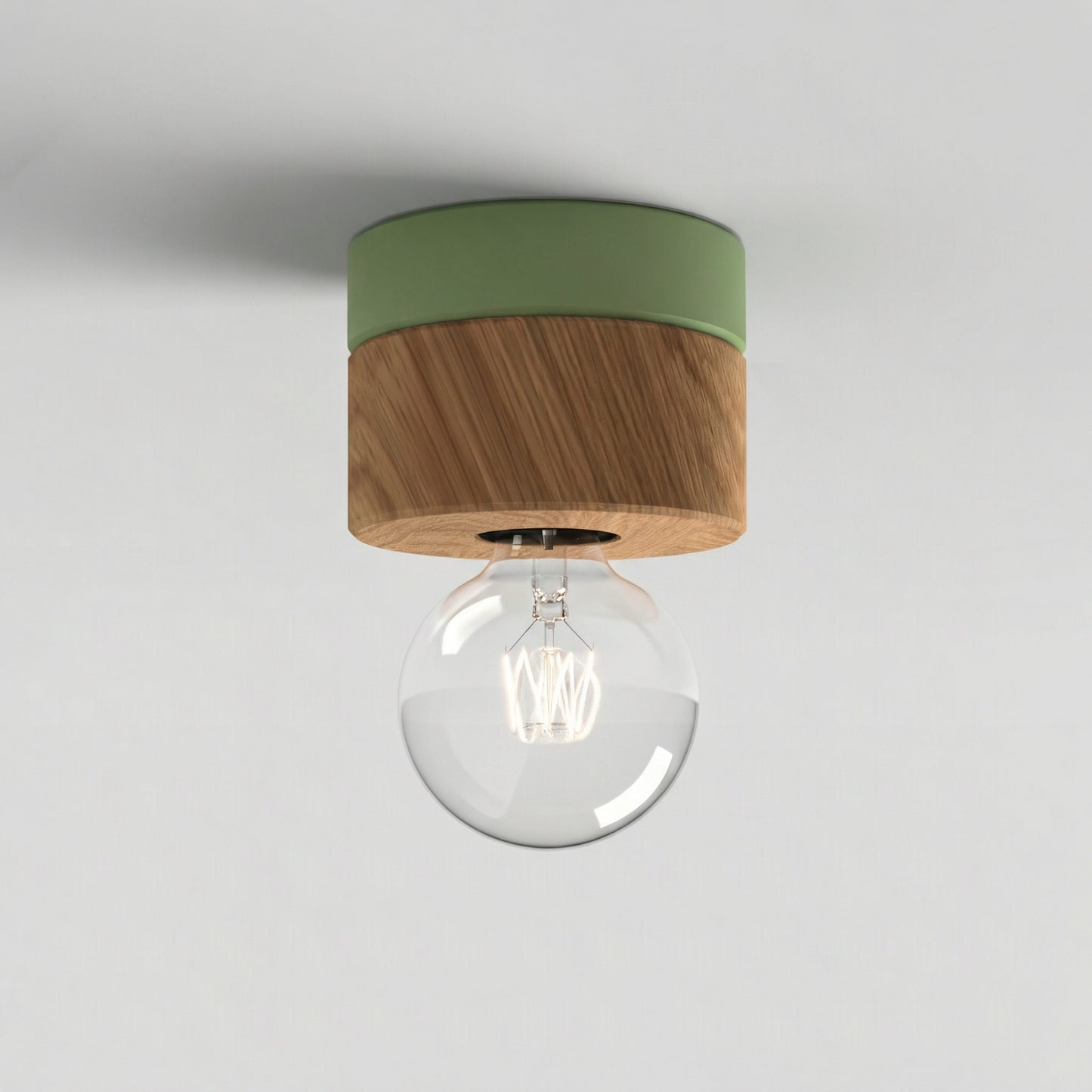 ALMUT 0239 Scandinavian Wood Ceiling Light Pine