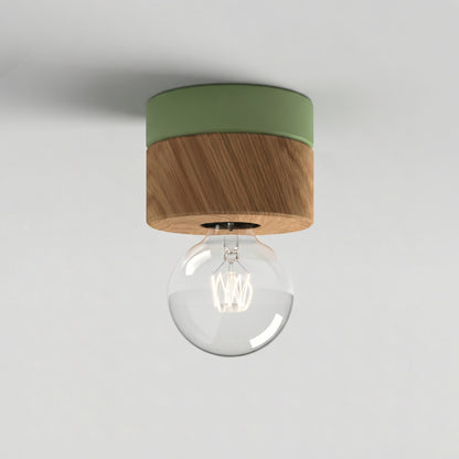 ALMUT 0239 Scandinavian Wood Ceiling Light Pine