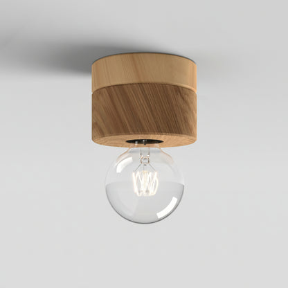 ALMUT 0239 Scandinavian Wood Ceiling Light Pine