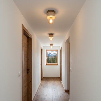 ALMUT 0239 Scandinavian Wood Ceiling Light Pine