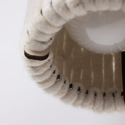 Wool & Wood Pendant Light — Cylinder (Small)