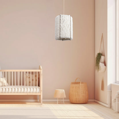 Wool & Wood Pendant Light — Cone