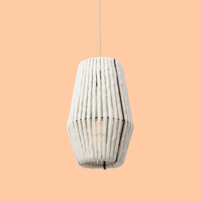 Wool & Wood Pendant Light — Cylinder