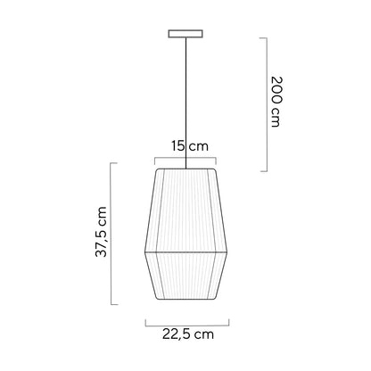 Wool & Wood Pendant Light — Cylinder