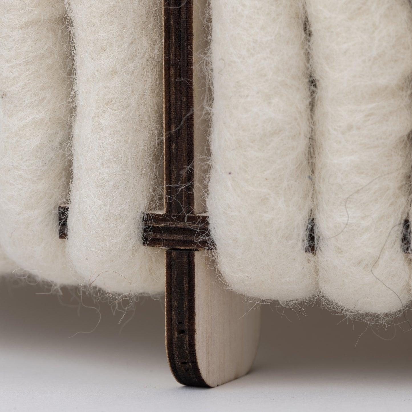 Wool & Wood Floor Lamp — Cylinder