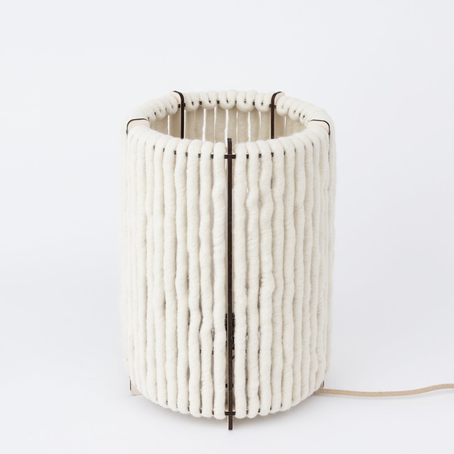 Wool & Wood Floor Lamp — Cylinder