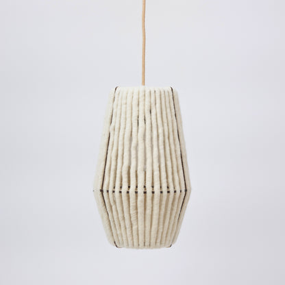 Wool & Wood Pendant Light — Cylinder
