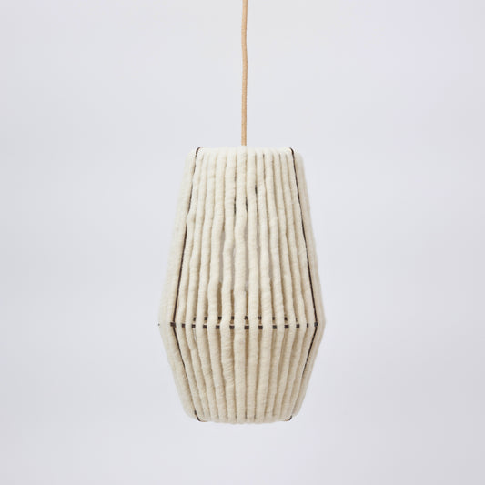 Wool & Wood Pendant Light — Cylinder