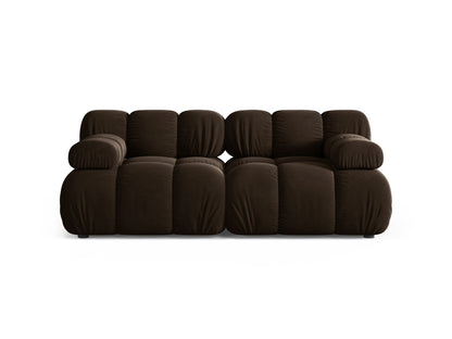Sofa Samt Schwarz Bellis — Dark Brown