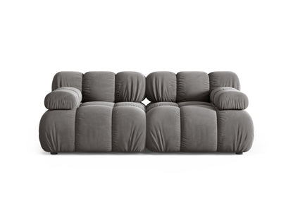 Sofa Samt Schwarz Bellis — Light Grey