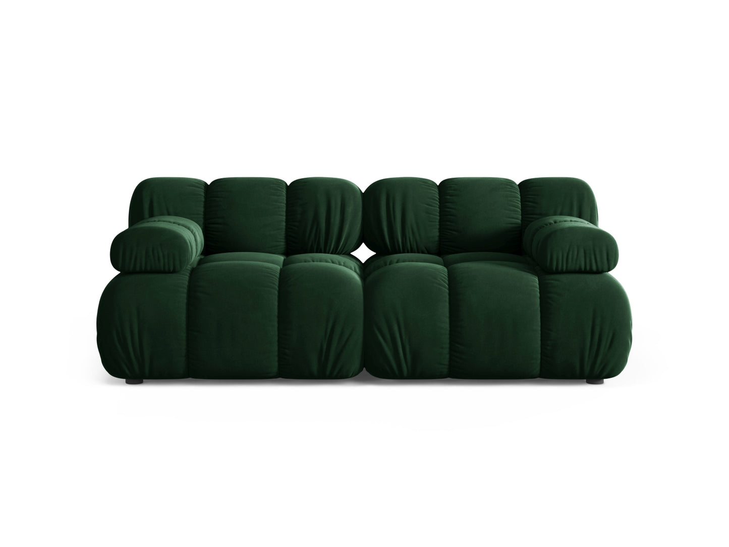 Sofa Samt Schwarz Bellis — Bottle Green