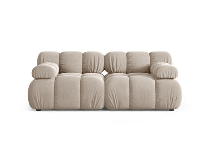Sofa Samt Schwarz Bellis — Dark Beige